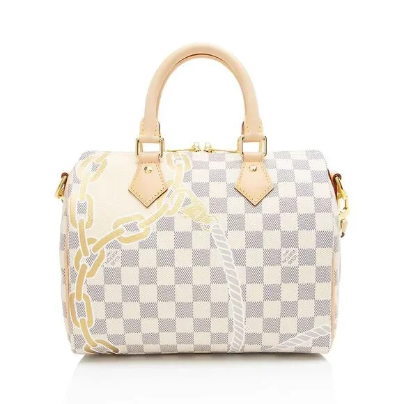 Louis Vuitton Limited Edition Damier Azur Nautical Speedy Bandouliere 25 Satchel - Picture 3 of 11